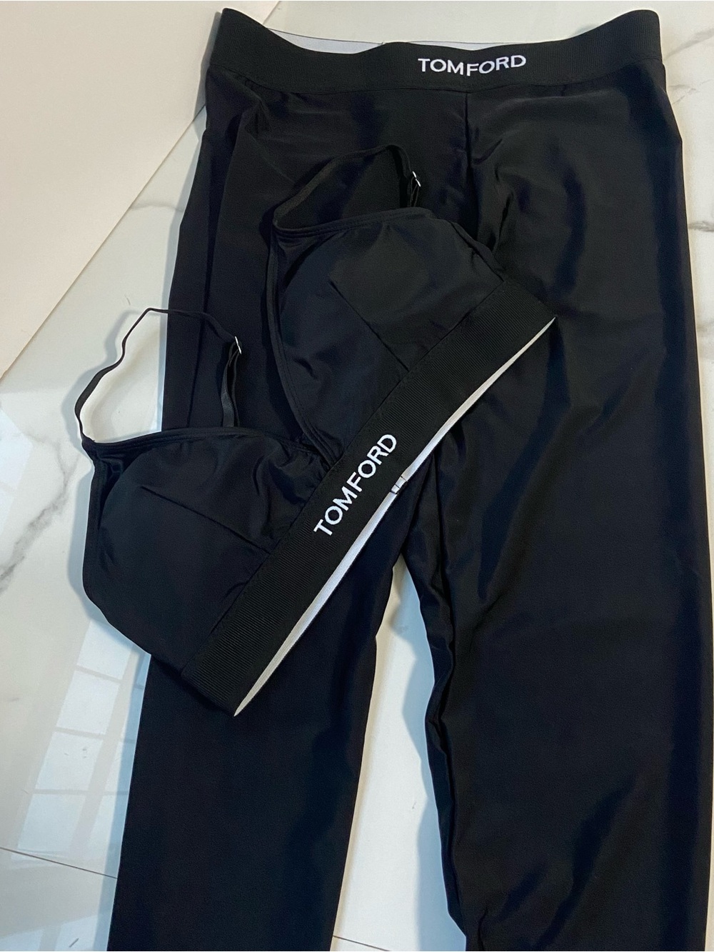 Tom Ford Black Women's Stretch Joggers with Branded Waistband set